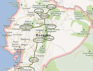 Kaart Ecuador puur